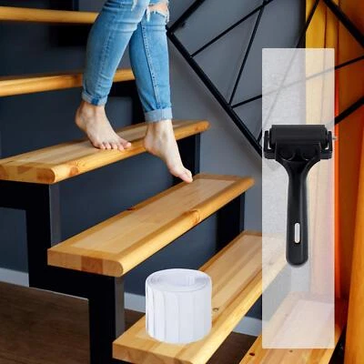 15 Pack 4” x 30” Waterproof Anti Slip Clear Non Slip Stair Treads Step Strip - Image 1 of 4