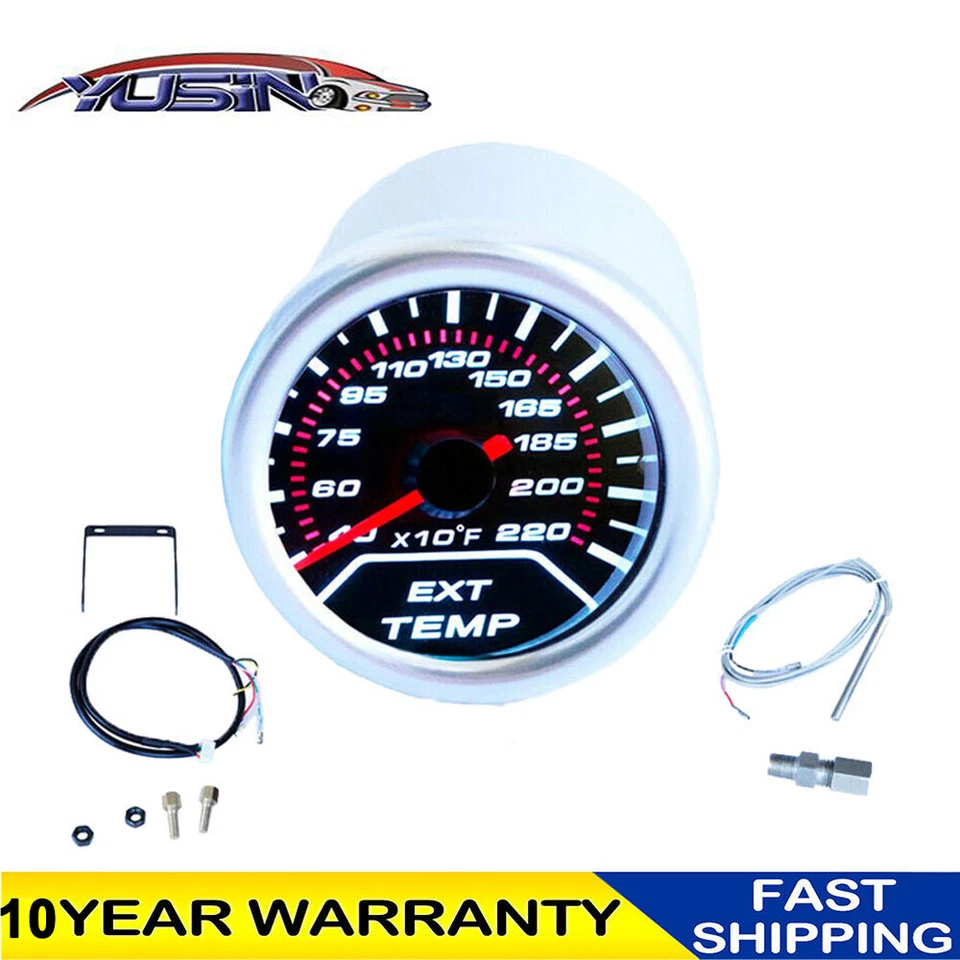 2'' 52mm LED Exhaust Gas Temp Gauge EGT Temperature Meter with Point Sensor - Image 1 of 4