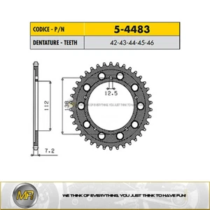 HONDA CBR F ABS 600 2011 2012 2013 CORONA IN ERGAL SUNSTAR PASSO 525 - 45 DENTI - Imagen 1 de 1