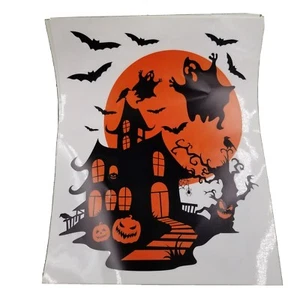 Halloween Nuovo Porta Finestra Decorazioni 8 Fogli - Foto 1 di 9