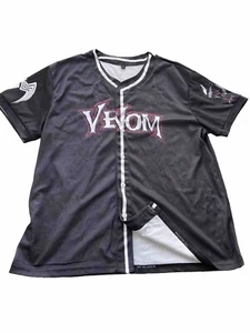 CAMISA JERSEY DE BÉISBOL Venom Spider Web estampado integral calentamiento, salón para hombre XXL - Imagen 1 de 12