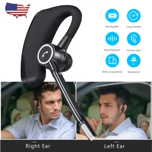 Bluetooth Headset Noise Cancelling Wireless Laptop Earpiece Mic for Smartphones - Picture 1 of 11