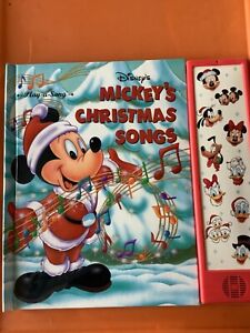 Mickey's Christmas Songs Walter Elias Disney 1995 Hardcover Play-A-Song -T