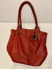 Vintage TIGNANELLO Red Soft Leather Bucket Shoulder Bag Hobo Purse Handbag