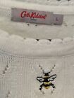 Cath Kidston Cream Pointelle Jumper with Embroidered Bumble Bees size Large