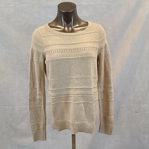 ANN TAYLOR LOFT MEDUIM BEIGE PULL OVER LONG SLEEVE SWEATER - Picture 1 of 6