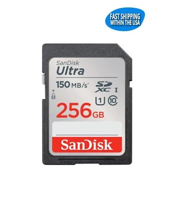 Sandisk Ultra 256GB SD Card SDXC Memory card for Cannon Nikon Kodak & Sony - Image 1 of 4