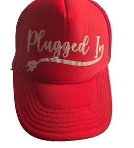 Trucker Hat Red SnapBack Plugged In - Picture 1 of 6