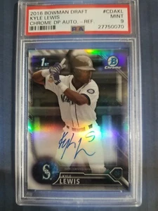 2016 Bowman Chrome Refractor Kyle Lewis RC AUTO /499 Mint - Picture 1 of 5