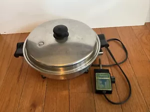 Padella elettrica vintage Saladmaster con sonda e coperchio acciaio inox 11" 7815E - Foto 1 di 9