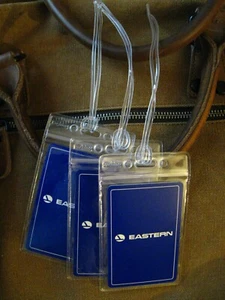 Eastern Airlines Luggage Tags - Vintage EAL Playing Cards Logo Bag Tag Set (3) - Picture 1 of 4