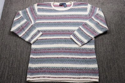 Suéter Liz Sport Para Mujer Años 90 Vintage Talla Mediana Túnica Rayas Tejido Colorido Foto 1 de 4