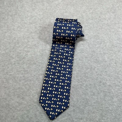 Beaufort галстук стойка шелк шеи галстук темно-синий цыплят яйца Пасхи весны Италии - Изображение 1 из 4