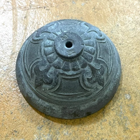 Antique Fleur-De-Lis Bobeche Cast Bronze Bobeche Architectural Salvage Foundry Cover