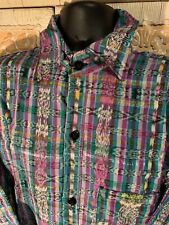 Guatemala Woven Ethnic Maya Textile Shirt S Amethyst