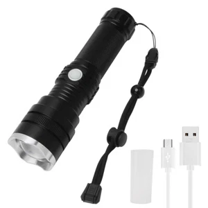 99000lm Zoom LED Flashlight Rechargeable Torch Tactical Camping Light Lamp Work - Picture 1 of 10