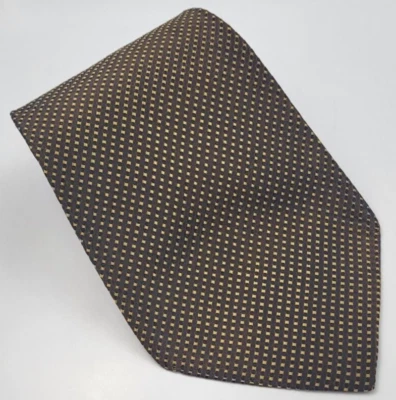 Banana Republic Silk Tie Brown Beige Geometric Designer Necktie Italy 58 x 4.1/8 - Image 1 of 4