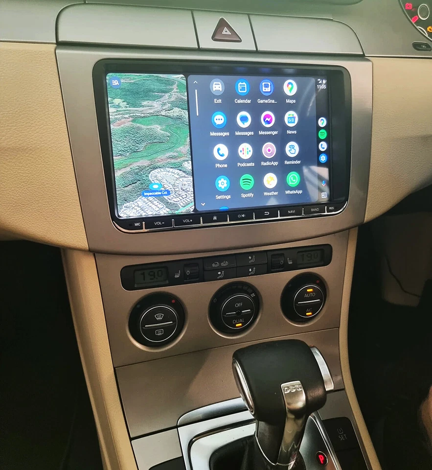 Für VW Passat 2004-17 Autoradio Android Carplay GPS Bluetooth + Mik Kamera 2 DIN - Bild 1 von 4