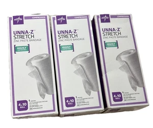 Medline UNNA-Z Zinc Paste Compression Bandage 4x10 Roll Highly Conforms 3 Boxes - Picture 1 of 7