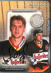 Heiko Smazal Autogrammkarte Eishockey Nationalmannschaft 2001 original signiert - Bild 1 von 2