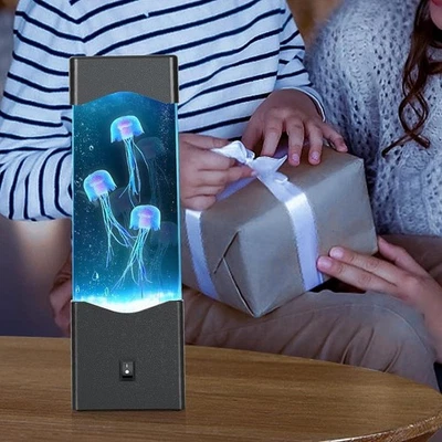 Jellyfish Lamp Aquarium Night Light Electric with 7 Color Changing Aquarium Tank - Image 1 of 4