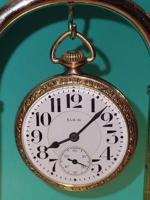 1920 Elgin  16s B.W. Raymond 19J Grade 455 Railroad Pocket Watch Working - Image 1 of 4