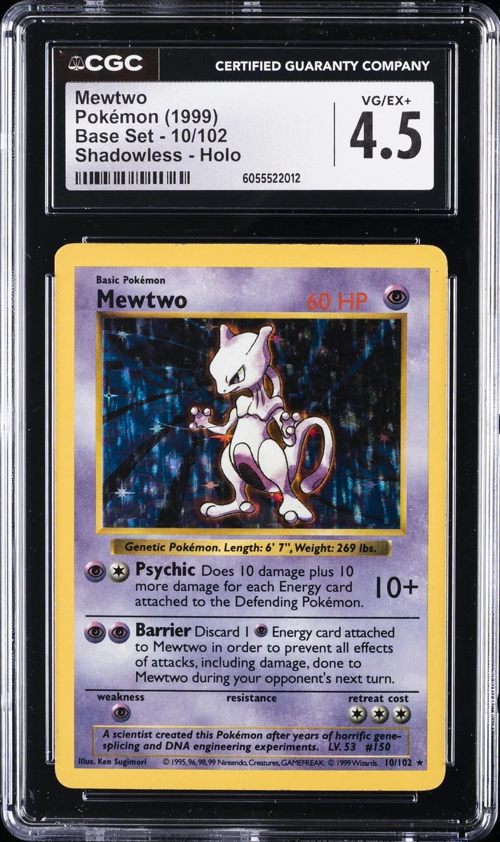 Pokémon TCG Mewtwo Shadowless Individual Collectible Card Game