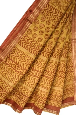 De colección Estampado Algodón Marrón Dupatta Para Mujer Étnico Ecológico Envoltura LD6128 Foto 1 de 4