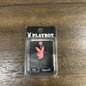 Playboy Bunny Belly Button Ring 14G Titanium Pink - Picture 1 of 2
