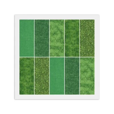 Rollo de gelatina de tela de algodón KELLY GREEN - 20) 2 1/2" tiras x 44", 5 impresiones 4 cada una Foto 1 de 4