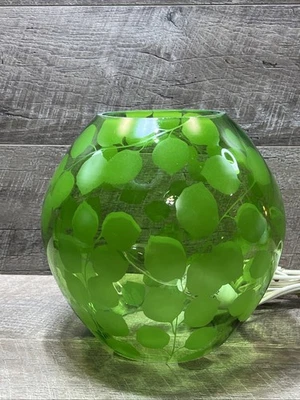 Vintage IKEA Knubbig Green Accent Light w/Flowers & Butterflies 🦋 8.5” Tall - Image 1 of 4