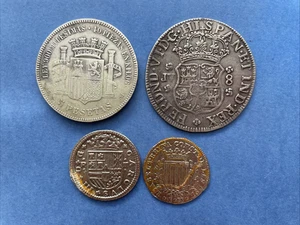 IBERMONEDA| España. Columnario Nuevo Reino y otras réplicas con duro 1869, raras - Picture 1 of 2