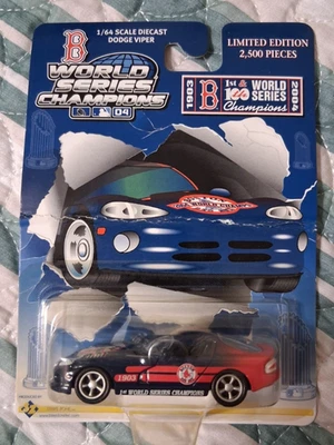 Boston Red Sox 2004 ЧЕМПИОНЫ МИРОВОЙ СЕРИИ 1/64 литой Dodge Viper - новый в коробке - Изображение 1 из 2