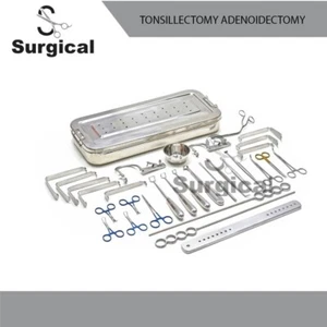 Tonsillektomie Adenoidektomie Ent Chirurgische Instrumente Set mit Stahlbox 32 Teile - Bild 1 von 4