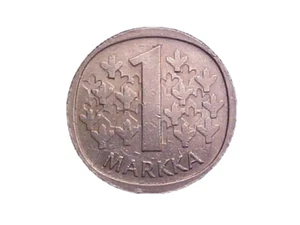 1976 FINLAND 1 MARKKA KM# 49a -VERY NICE CIRC COLLECTOR COIN! -c2101xux - Picture 1 of 2