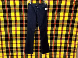 People's Liberation Jeans Women's size 26 Boot Cut Thick Stitch Dark Blue NWT - Picture 1 of 12