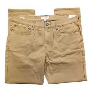 Pantalones de mezclilla Lucky Brand para hombre 38x30 bronceados 121 ajustados rectos satén 5 pantalones de bolsillo nuevos - Imagen 1 de 6