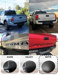Matte Black Raised Plastic Letters Inserts Toyota Tacoma 2016-2023 Tailgate - Picture 1 of 8