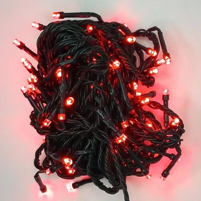 CATENA 96 LED ROSSI uso interno ed esterno con giochi di luce e trasformatore - Immagine 1 di 4