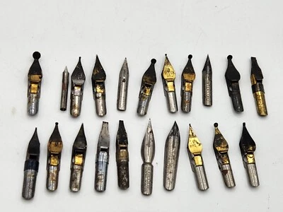 LOTE DE 21 PLUMAS ESTILOGRÁFICAS VINTAGE PARA PLUMAS ESTILOGRÁFICAS Usadas Varios Nombres y Tipos Foto 1 de 4