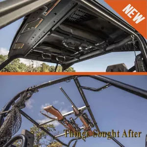 UTV Overhead Gun Bow Holder Honda Kawasaki Yamaha SxS Shotgun Rifle Roof Rack - Bild 1 von 11