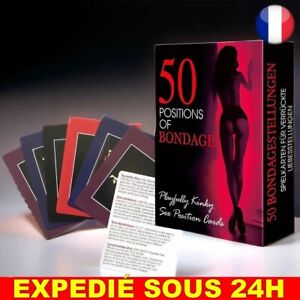 ✅ Jeu De Cartes 50 Positions de Bondage Sexuelle Adulte Sexe Sexy Couple Coquin