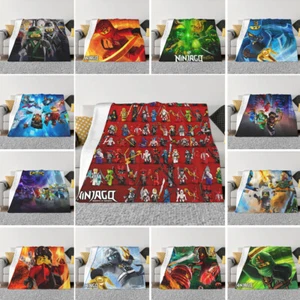 Ninjago Movie Cartoon Soft Warm Flannel Throw Blanket for Couch Bed Chair Sofa - Picture 1 of 55
