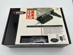 BYTECC BT-200 USB 2.0 to IDE Adapter with power supply 2.5" 3.5" 5.25" Win Linux - Picture 1 of 6