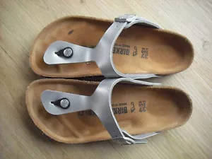 Birkenstock Gizeh 37 normal Silber, ganz kurz getragen, leichte Gebrauchsspuren - Bild 1 von 4