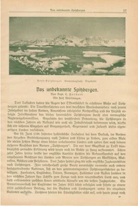 Das unbekannte Spitzbergen anno 1925 - Hist. Bericht von 1925 m. 5 Abb. SEHR RAR - Bild 1 von 5