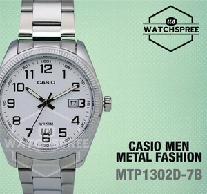 Casio Classic Series Men's Analog S.Steel Band Watch MTP1302D-7B MTP-1302D-7B - Picture 1 of 2