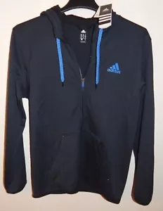 ADIDAS MENS HOLI FZ HOODIE ACTIVEWEAR TRACK JACKET sz M BLUE NEW AUTHENTIC - Picture 1 of 2