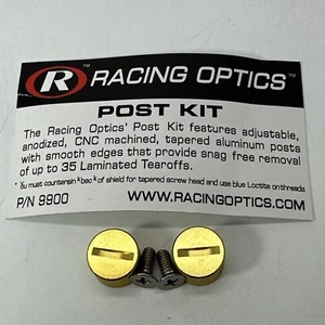 Brand New 9900 Brass Post Kit Racing Optics Helmet Tear Off Post Kit (9900) - Picture 1 of 4