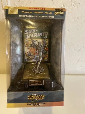 Figura de peltre fino Sub Mariner 1997 Marvel Comics - nueva en caja de colección Foto 1 de 4